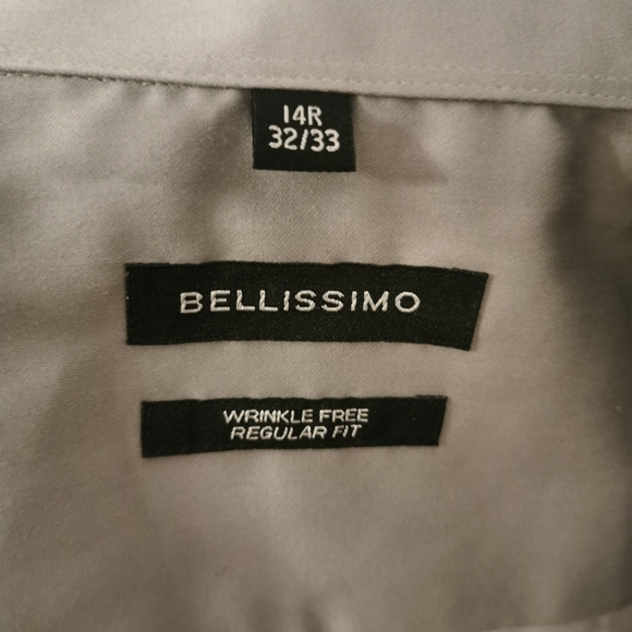 NWT Bellissimo Grey Dress shirt (Neck size 14) - Picture 3 of 4